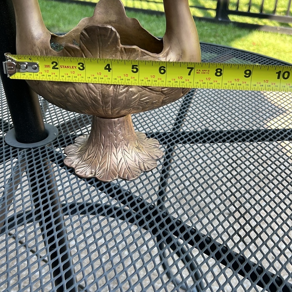MID-CENTURY BRASS DOUBLE SIDED SWAN CANDY DISH-VINTAGE - Picture 13 of 15